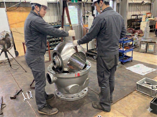 ボール弁　組立